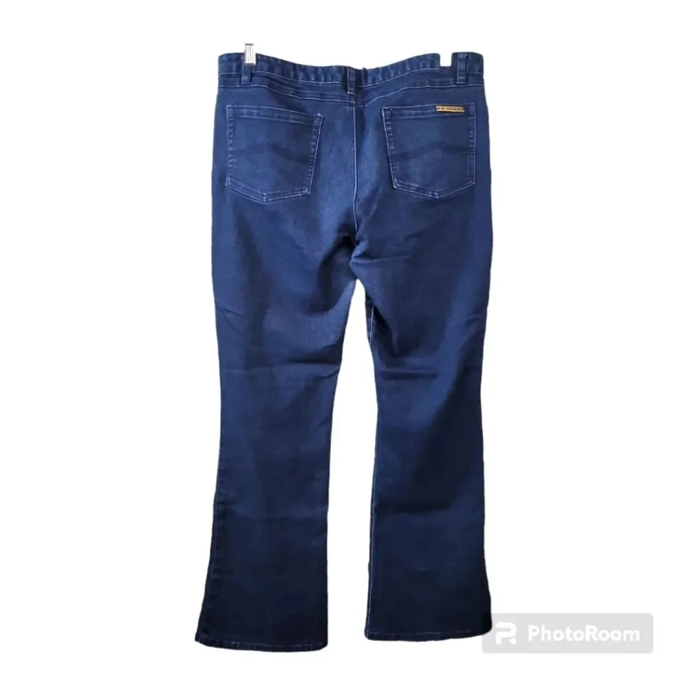 Michael Kors Blue Denim Bootcut Mid-rise Jeans Womens Size 12